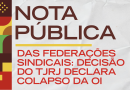 NOTA PÚBLICA DAS FEDERAÇÕES SINDICAIS: DECISÃO DO TJRJ DECLARA COLAPSO DA OI