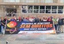Trabalhadores e trabalhadoras realizam manifestação no Rio em defesa dos direitos da categoria e cobram garantias da Oi